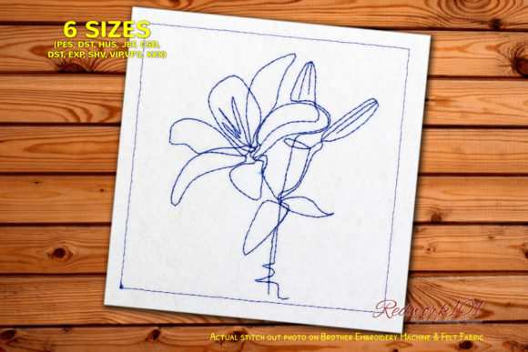Beautiful Lilies Blooming Redwork Review