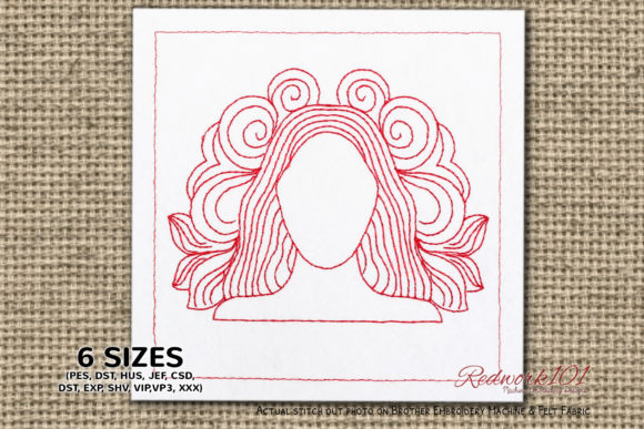 Girls Face Virgo Zodiac Redwork Review