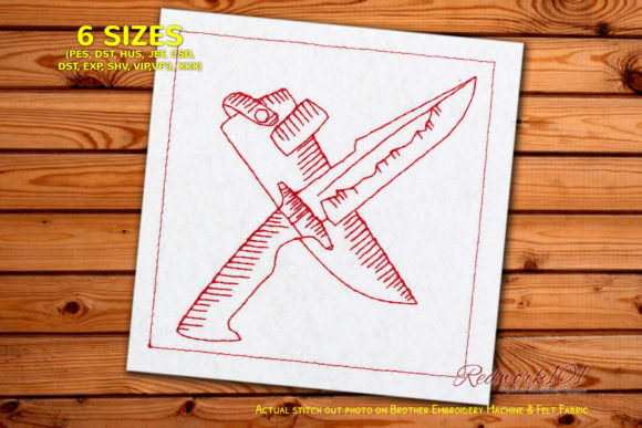 Hunting Knife Bluework: An Embroidery Design Review