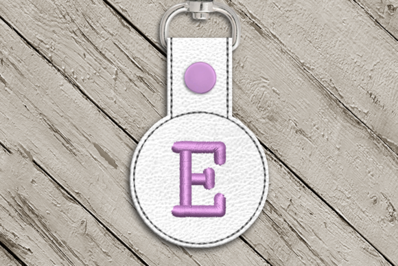 Letter E ITH Round Key Fob Applique Review