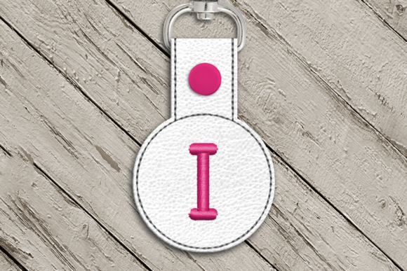 Letter I ITH Round Key Fob Applique Review
