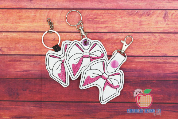 Ribbon Bow ITH KeyFob Snaptab Design Review
