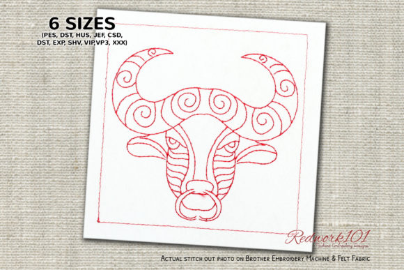 Taurus Zodiac Sign Redwork: An Etsy Seller Review