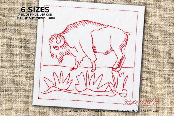 Wild Bison on Field: A Craft Fair Embroidery Review